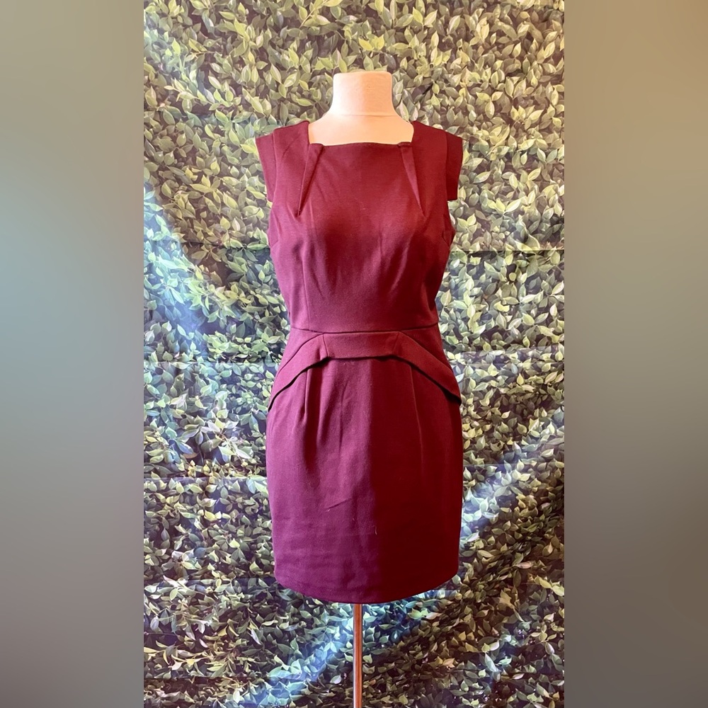 NWOT Jennifer Lopez burgundy dress